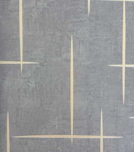 PÁG. 13 - Papel de Parede Linhas Geométricas Cinza Brilho - Coleção Essencial Bobinex - Vinílico Importado