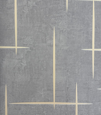 PÁG. 13 - Papel de Parede Linhas Geométricas Cinza Brilho - Coleção Essencial Bobinex - Vinílico Importado