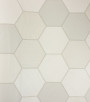 PÁG. 53 - Papel de Parede Geométrico Colmeia Verde Claro Brilho - Coleção Metropolis 3 - Vinílico Importado