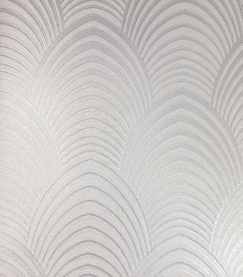 PÁG. 19 - Papel de Parede Geométrico Escamas Off-White Brilho Prata - Coleção Summer - Vinílico Importado