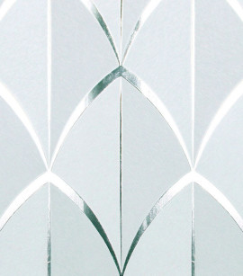 PÁG. 15 - Papel de Parede Geométrico Gelo com Brilho Laminado - Coleção White Swan - Vinílico Importado