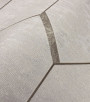 PÁG. 56 - Papel de Parede Geométrico Grade Bege Brilho Glitter - Coleção Metropolis 3 - Vinílico Importado