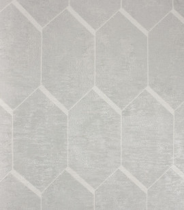 PÁG. 57 - Papel de Parede Geométrico Grade Cinza Brilho Glitter - Coleção Metropolis 3 - Vinílico Importado