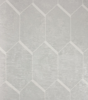 PÁG. 57 - Papel de Parede Geométrico Grade Cinza Brilho Glitter - Coleção Metropolis 3 - Vinílico Importado