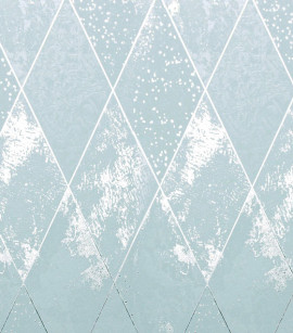 PÁG. 04 - Papel de Parede Geométrico Losangos Cinza Azulado com Brilho Metálico - Coleção White Swan - Vinílico Importado