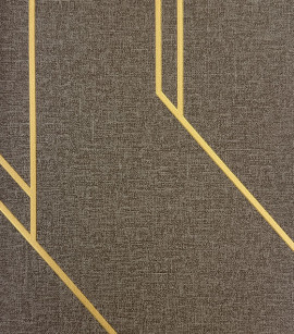 PÁG. 01 - Papel de Parede Geométrico Marrom Acinzentado - Coleção Essencial Bobinex - Vinílico Importado