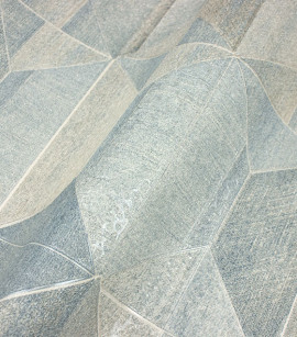 PÁG. 46 - Papel de Parede Geométrico Moderno Azul com Brilho - Coleção Elegance 5 - Vinílico Importado