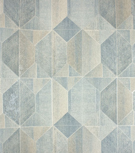 PÁG. 46 - Papel de Parede Geométrico Moderno Azul com Brilho - Coleção Elegance 5 - Vinílico Importado