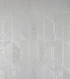 PÁG. 47 - Papel de Parede Geométrico Moderno Cinza com Brilho - Coleção Elegance 5 - Vinílico Importado