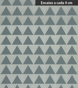PÁG. 04 - Papel de Parede Geométrico Moderno Cinza Escuro (Brilho Laminado em Prata) - Coleção Neo Geometric - Semi-Vinílico