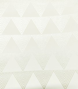 PÁG. 25 - Papel de Parede Geométrico Moderno Off White (Brilho Laminado em Prata) - Coleção Neo Geometric - Semi-Vinílico