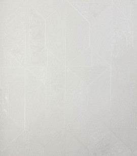 PÁG. 33 - Papel de Parede Geométrico Off-White Brilho - Coleção Summer - Vinílico Importado