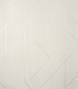 PÁG. 38 - Papel de Parede Geométrico Off-White Brilho - Coleção Classici 5 - Vinilico Importado