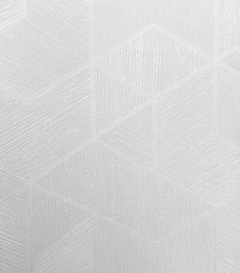 PÁG. 46 - Papel de Parede Geométrico Off-White Brilho - Coleção Essencial Bobinex - Vinílico Importado