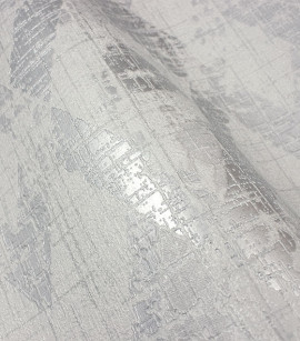 PÁG. 14 - Papel de Parede Geométrico Prata com Brilho - Coleção Elegance 5 - Vinílico Importado