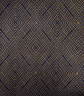 PÁG. 16 - Papel de Parede Geométrico Preto e Bege Brilho - Coleção Casa - Vinílico Importado