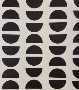 PÁG. 78 - Papel de Parede Geométrico Preto e Bege - Coleção Revoada Bobinex - Vinílico Importado