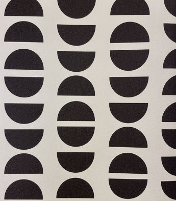 PÁG. 78 - Papel de Parede Geométrico Preto e Bege - Coleção Revoada Bobinex - Vinílico Importado