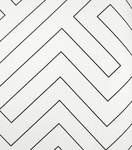 PÁG. 70 - Papel de Parede Geométrico Retrô Branco e Preto Leve Brilho - Coleção Infinity G - Vinílico Importado