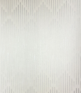 PÁG. 13 - Papel de Parede Geométrico Riscas Off-White Brilho Prata - Coleção Summer - Vinílico Importado