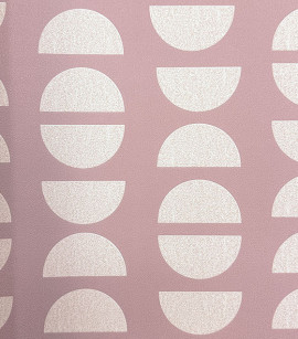 PÁG. 79 - Papel de Parede Geométrico Rosa e Bege - Coleção Revoada Bobinex - Vinílico Importado