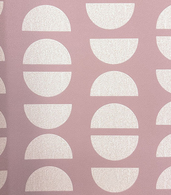 PÁG. 79 - Papel de Parede Geométrico Rosa e Bege - Coleção Revoada Bobinex - Vinílico Importado