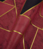 PÁG. 23 - Papel de Parede Geométrico Vermelho, Preto e Dourado Brilho - Coleção Seven - Vinílico Importado