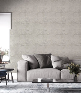 PÁG. 22 - Papel de Parede Grafiato Bege Brilho - Coleção Essencial Bobinex - Vinílico Importado