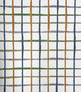 PÁG. 30 - Papel de Parede Grid Azul, Verde e Caramelo - Coleção Revoada Bobinex - Vinílico Importado