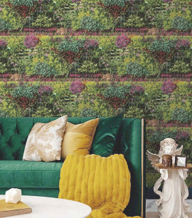 PÁG. 34 - Papel de Parede Jardim Vertical Verde - Coleção Infinity G - Vinílico Importado