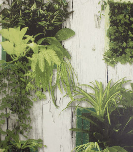 PÁG. 06 - Papel de Parede Jardim Vertical Verde - Coleção Seven - Vinílico Importado