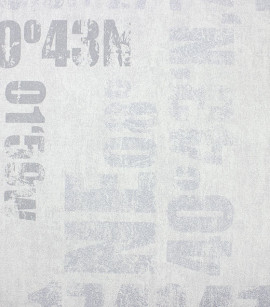 PÁG. 46 - Papel de Parede Letras e Números Cinza com Brilho - Coleção Valence - Vinílico Importado