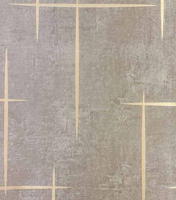 PÁG. 11 - Papel de Parede Linhas Geométricas Bege Brilho - Coleção Essencial Bobinex - Vinílico Importado