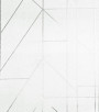 PÁG. 64 - Papel de Parede Linhas Geométricas Off-White Fio Prata - Coleção White Swan - Vinílico Importado