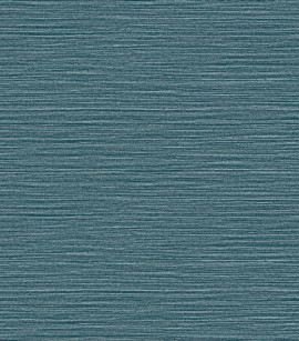 PÁG. 06 - Papel de Parede Linhas Horizontais Azul Petróleo com Brilho Prata - Coleção Unique - Vinílico Importado