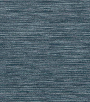 PÁG. 06 - Papel de Parede Linhas Horizontais Azul Petróleo com Brilho Prata - Coleção Unique - Vinílico Importado