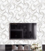 PÁG. 44 - Papel de Parede Linhas Abstratas Tons de Cinza com Brilho - Coleção Unique - Vinílico Importado