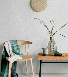 PÁG. 32 - Papel de Parede Linho Cinza Claro Brilho - Coleção Casa - Vinílico Importado