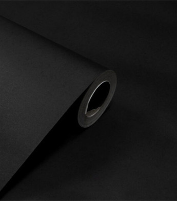 PÁG. 44 - Papel de Parede Liso Preto - Coleção Valence - Vinilizado Importado