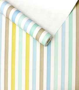 PÁG. 09/16 - Papel de Parede Listrado Azul Color - Coleção Império Algodão Doce - Importado Lavável