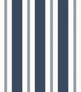 PÁG. 69 - Papel de Parede Listrado Azul Marinho - Coleção Revoada Bobinex - Vinílico Importado