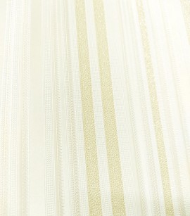 PÁG. 72 - Papel de Parede Listrado Bege (Detalhes com brilho em Dourado) - Coleção Colorkey - Vinílico