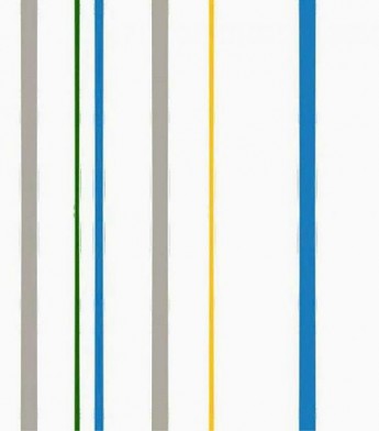 PÁG. 18 - Papel de Parede Listrado - Coleção Play Infantil - Importado Lavável (Azul/ Verde/ Amarelo/ Cinza)