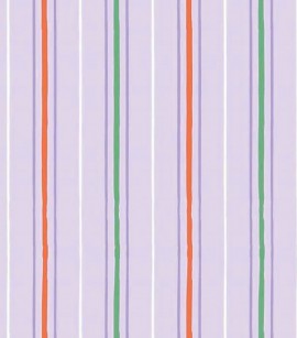 PÁG. 63 - Papel de Parede Listrado - Coleção Play Infantil - Importado Lavável (Lilás/ Colorido)