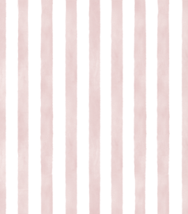 PÁG. 01 - Papel de Parede Listrado Rosa - Coleção Sonhos Bobinex - Vinílico Importado