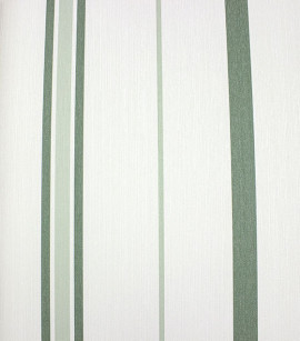 PÁG. 05 - Papel de Parede Listrado Verde e Bege - Coleção Refúgio Bobinex - Vinílico Importado