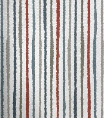 PÁG. 34 - Papel de Parede Listras Finas Azul, Cinza e Vermelho - Coleção Revoada Bobinex - Vinílico Importado