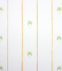 PÁG. 30 - Papel de Parede Listras e Coqueiros Bege e Verde - Coleção Bambine - Vinílico Importado