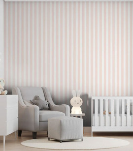 PÁG. 06 - Papel de Parede Listras Rosa - Coleção Revoada Bobinex - Vinílico Importado