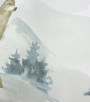 PÁG. 01 - Papel de Parede Lobo e Floresta Azul Acinzentado - Coleção Mundo - Vinílico Importado